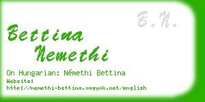 bettina nemethi business card